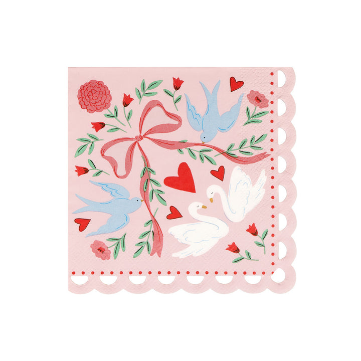 Lovebird Lace Large Napkins
