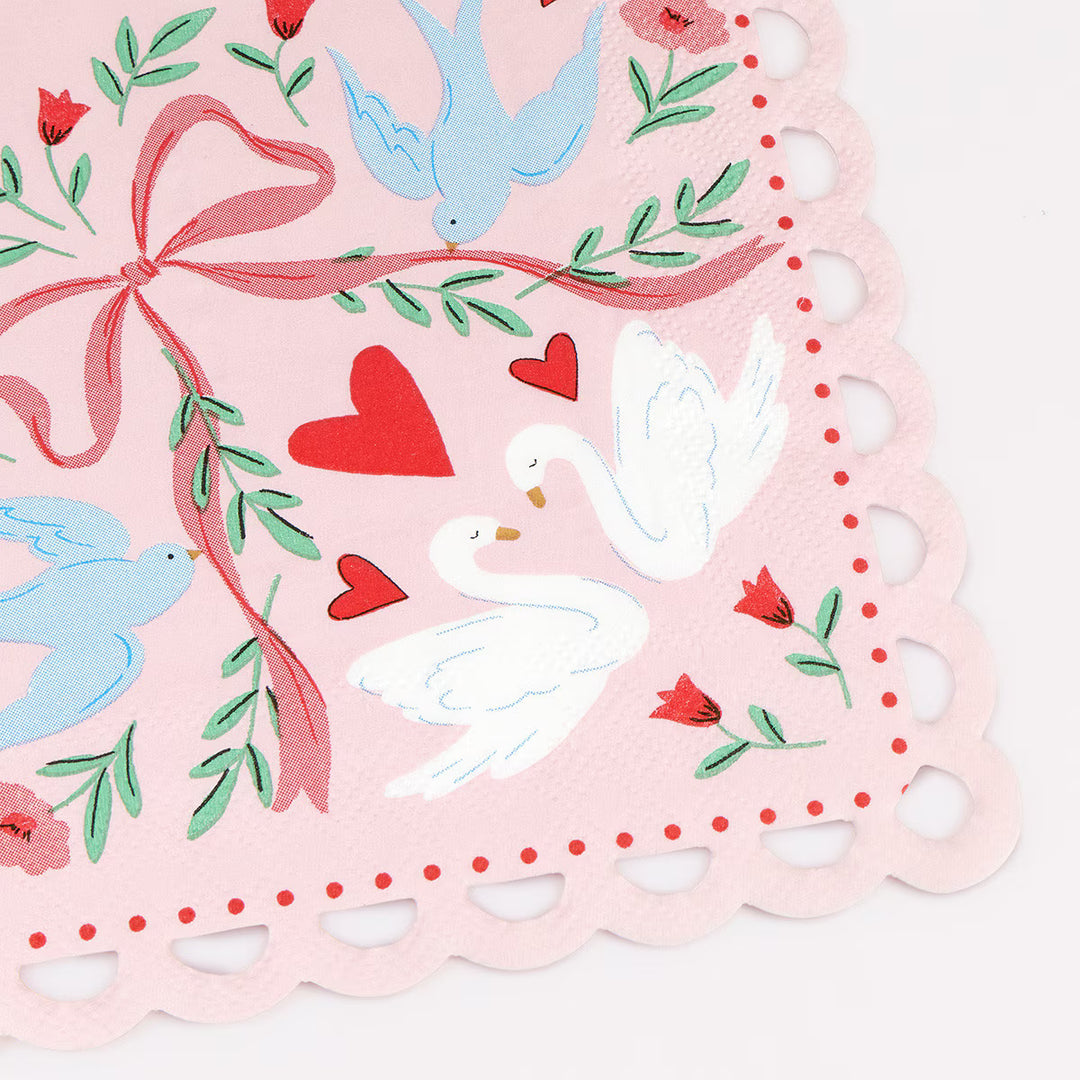 Lovebird Lace Large Napkins