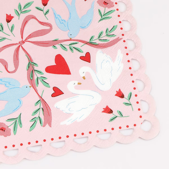 Lovebird Lace Large Napkins