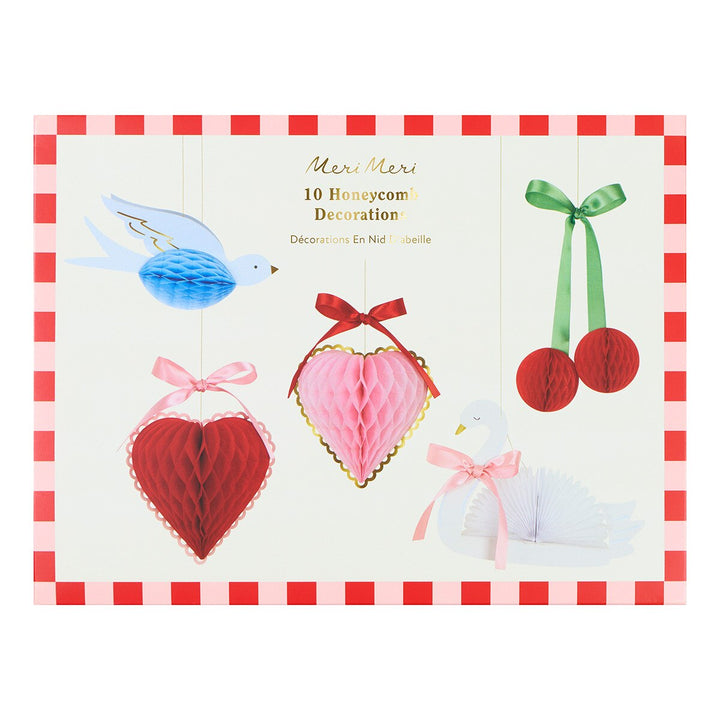 Fancy Valentine's Honeycomb Decorations