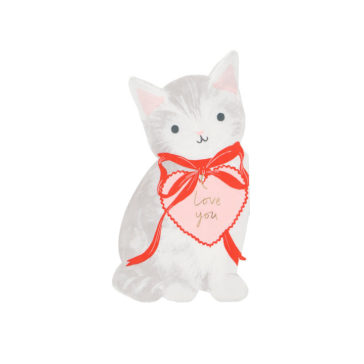 Valentine's Kitten Napkins