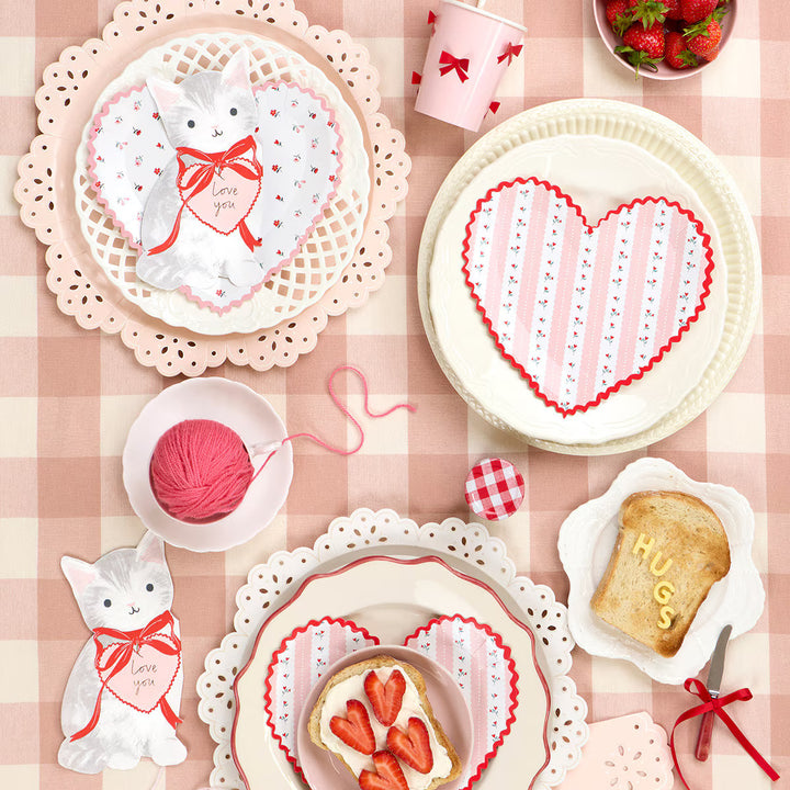 Valentine's Kitten Napkins