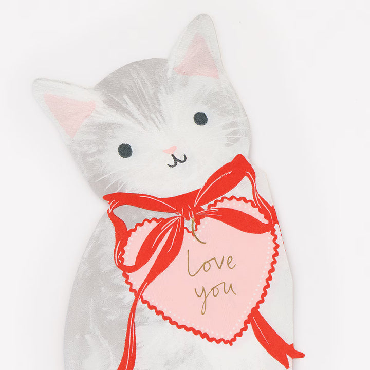 Valentine's Kitten Napkins