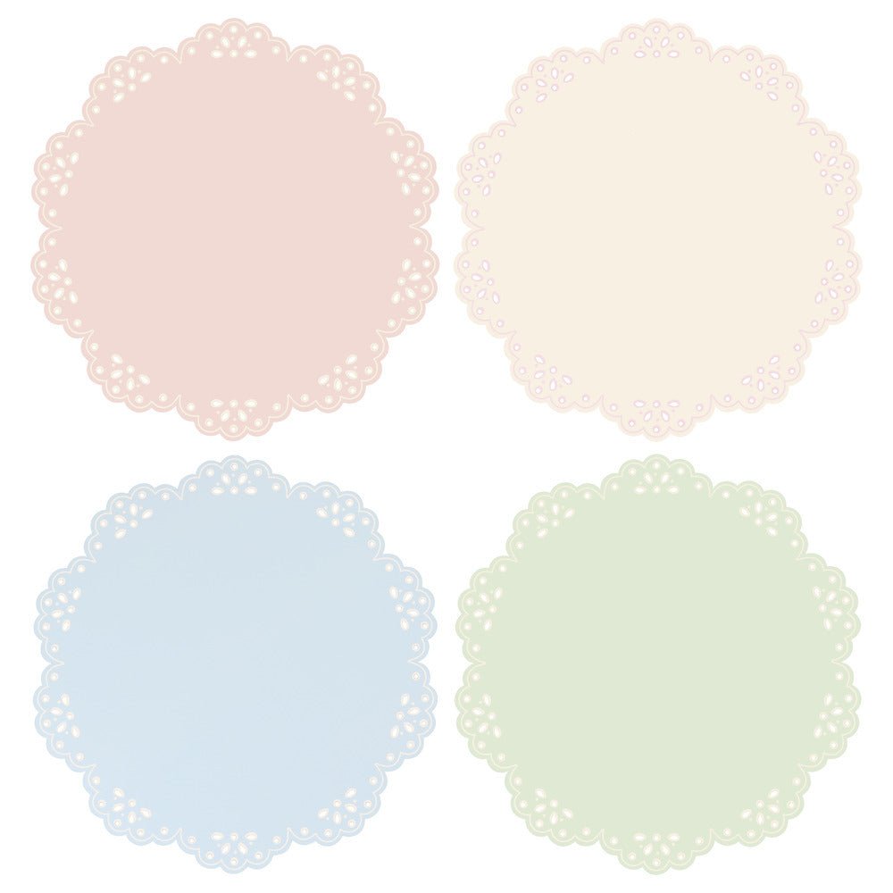 Broderie Anglaise Pastel Paper Placemats