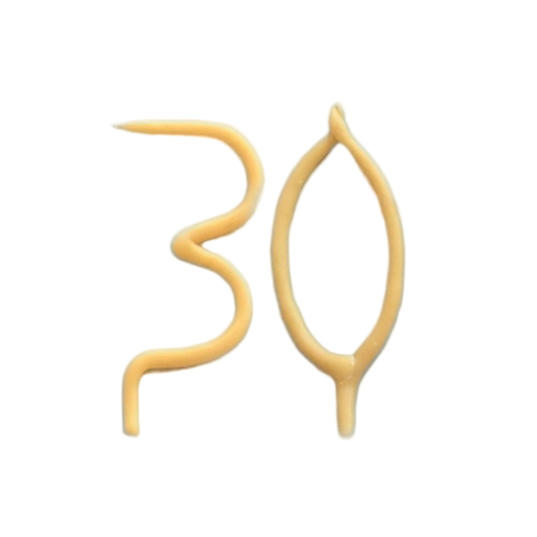 30th Birthday Beeswax Number Candle Set Camp Hollow Candles 30th Birthday Beeswax Number Candle Set Bonjour Fete - Party Supplies