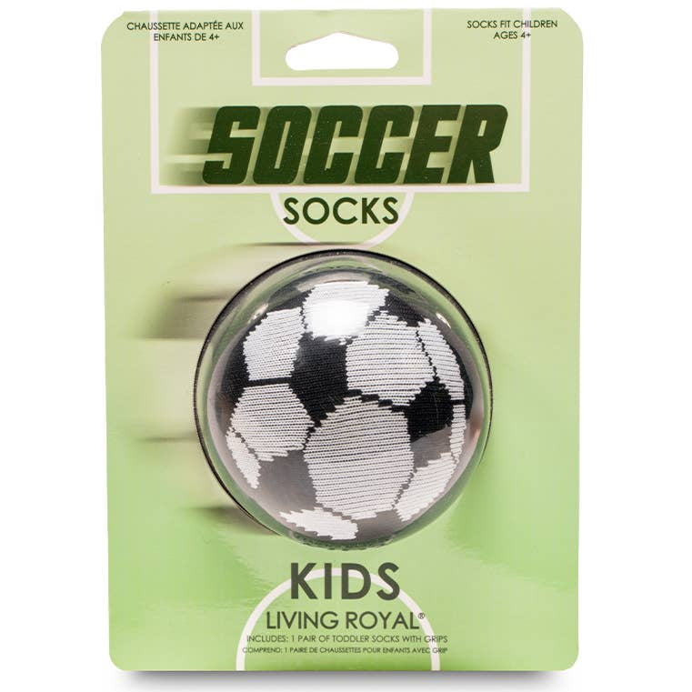 3D Packaged Crew Socks - Kids - Soccer Ball - Black Living Royal 3D Packaged Crew Socks - Kids - Soccer Ball - Black Bonjour Fete - Party Supplies