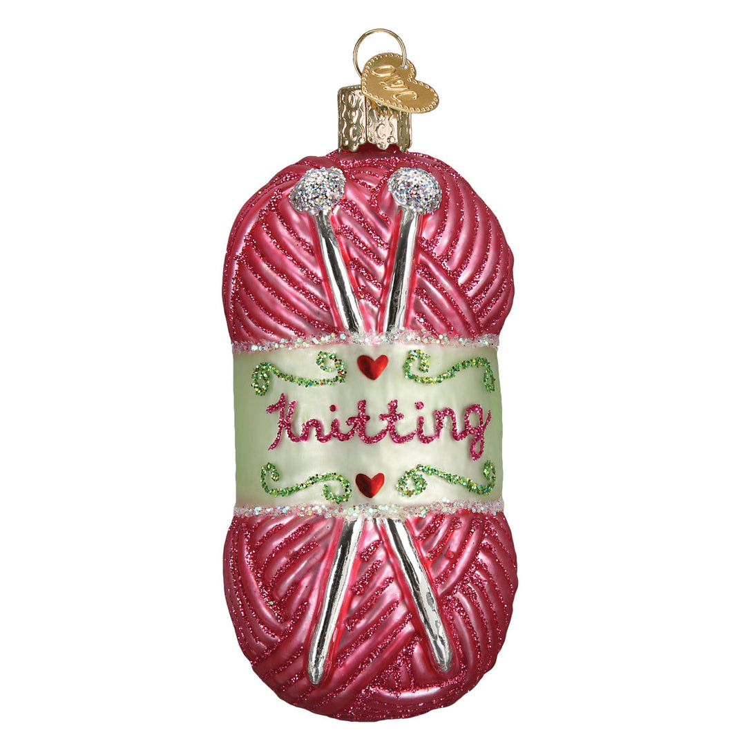 Knitting Yarn Ornament Old World Christmas 3.75 X 1.75 X 1.75 / 32255 Knitting Yarn Ornament Bonjour Fete - Party Supplies