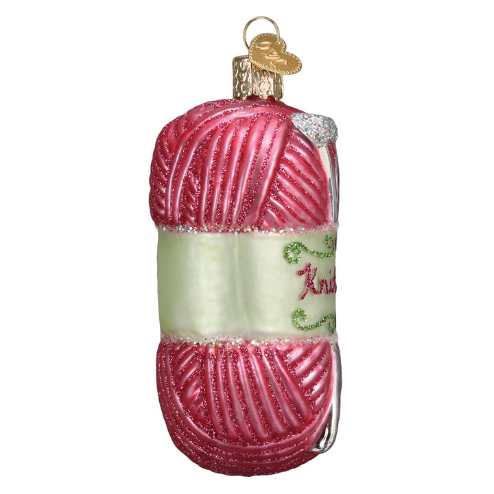 Knitting Yarn Ornament Old World Christmas 3.75 X 1.75 X 1.75 / 32255 Knitting Yarn Ornament Bonjour Fete - Party Supplies