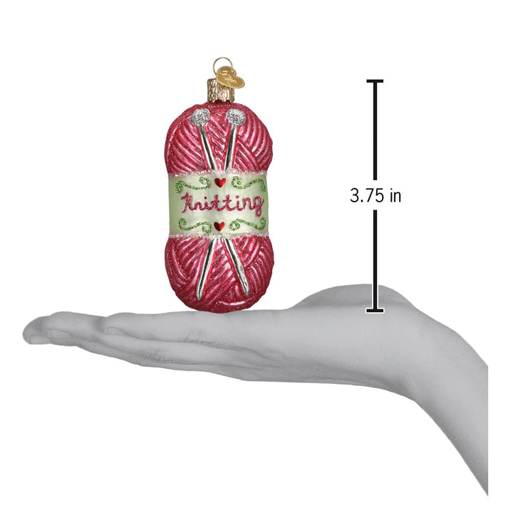 Knitting Yarn Ornament Old World Christmas 3.75 X 1.75 X 1.75 / 32255 Knitting Yarn Ornament Bonjour Fete - Party Supplies