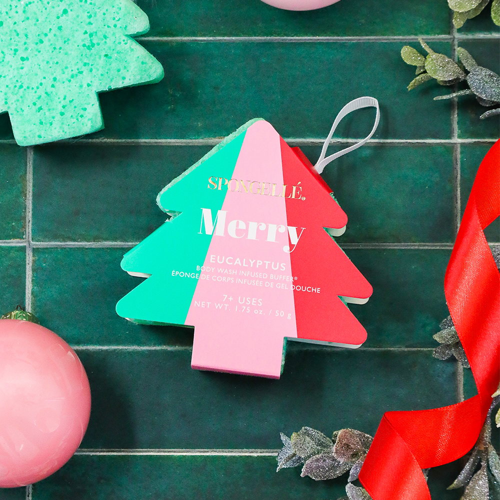 EUCALYPTUS TREE SHOWER BUFFER SPONGE Spongellé Stocking Stuffers & Holiday Party Favors Bonjour Fete - Party Supplies