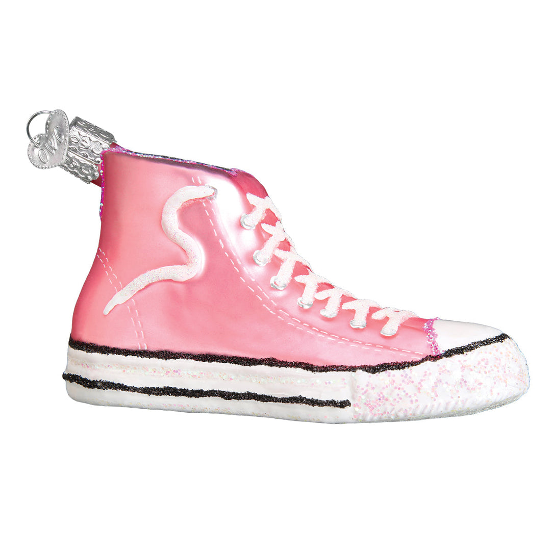 Pink High-top Sneaker Old World Christmas 4.5 X 3 X 1.5 / 32315 Pink High-top Sneaker Bonjour Fete - Party Supplies