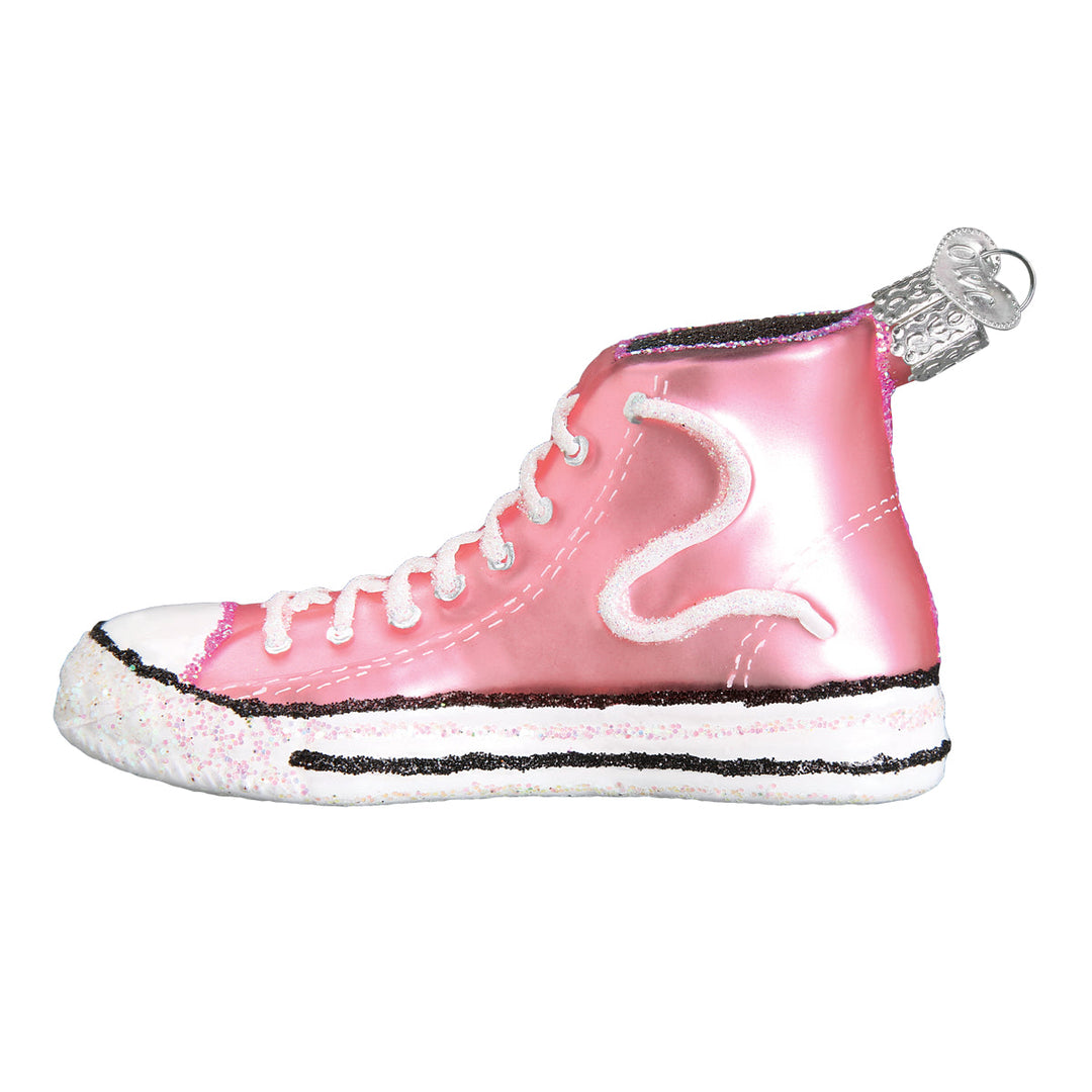 Pink High-top Sneaker Old World Christmas 4.5 X 3 X 1.5 / 32315 Pink High-top Sneaker Bonjour Fete - Party Supplies