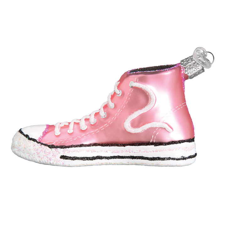 Pink High-top Sneaker Old World Christmas 4.5 X 3 X 1.5 / 32315 Pink High-top Sneaker Bonjour Fete - Party Supplies