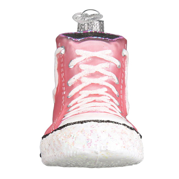 Pink High-top Sneaker Old World Christmas 4.5 X 3 X 1.5 / 32315 Pink High-top Sneaker Bonjour Fete - Party Supplies