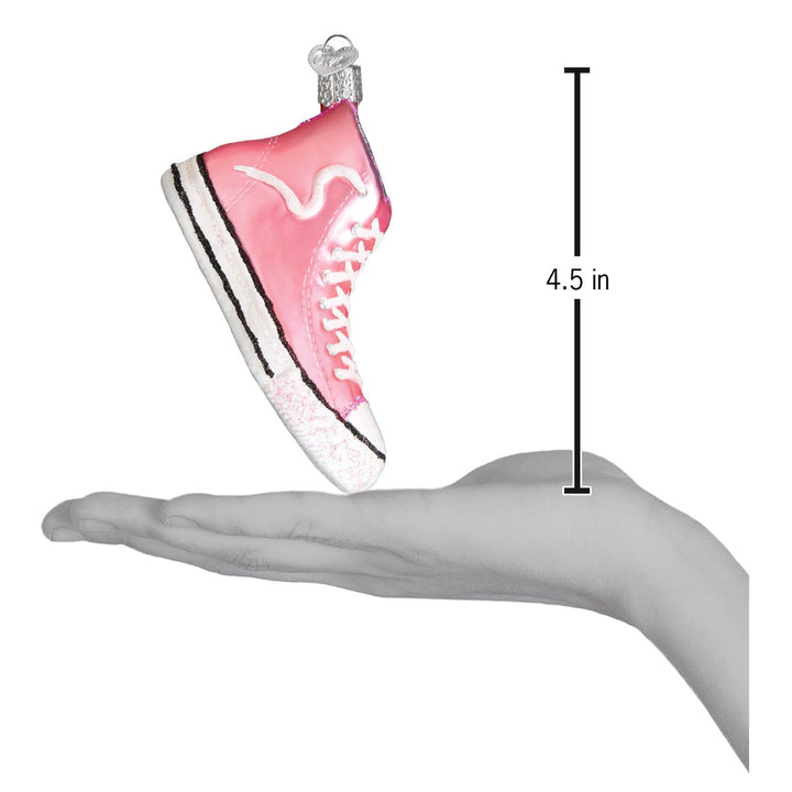 Pink High-top Sneaker Old World Christmas 4.5 X 3 X 1.5 / 32315 Pink High-top Sneaker Bonjour Fete - Party Supplies