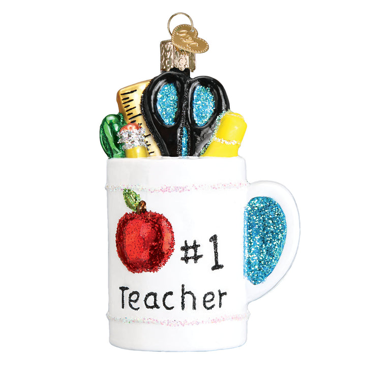 Best Teacher Mug Ornament - Bonjour Fête 