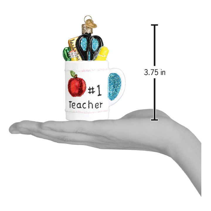 Best Teacher Mug Ornament - Bonjour Fête 