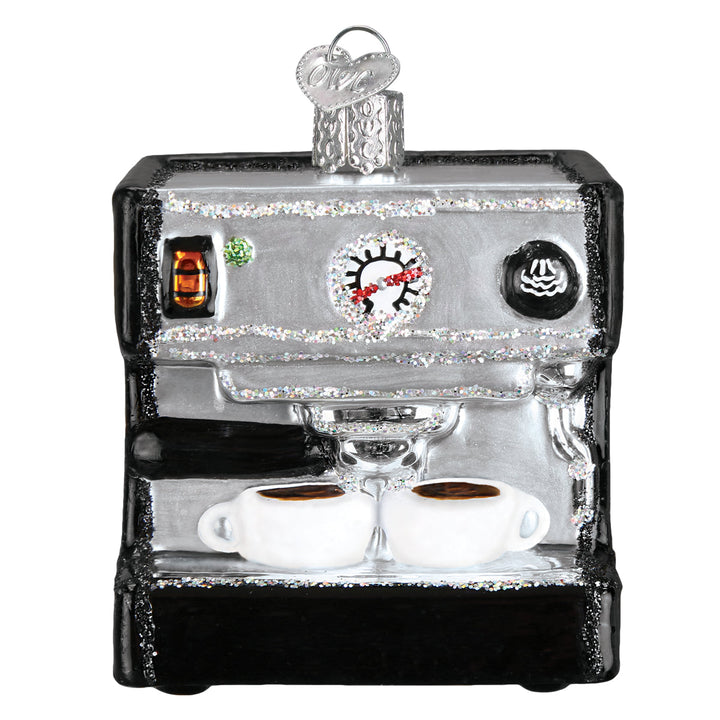 Espresso Machine Ornament Old World Christmas 2.75 X 2.25 X 2 / 32319 Espresso Machine Ornament Bonjour Fete - Party Supplies