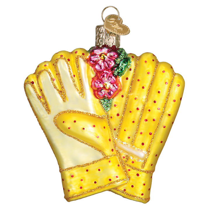 Gardening Gloves Ornament Old World Christmas 3.5 X 3 X 1 / 32329 Gardening Gloves Ornament Bonjour Fete - Party Supplies