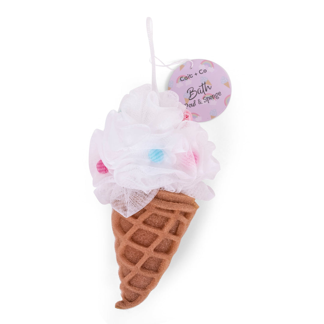 Forever Young-Bath Pouf & Sponge-Ice Cream Cait + Co Bath Accessories Forever Young-Bath Pouf & Sponge-Ice Cream Bonjour Fete - Party Supplies