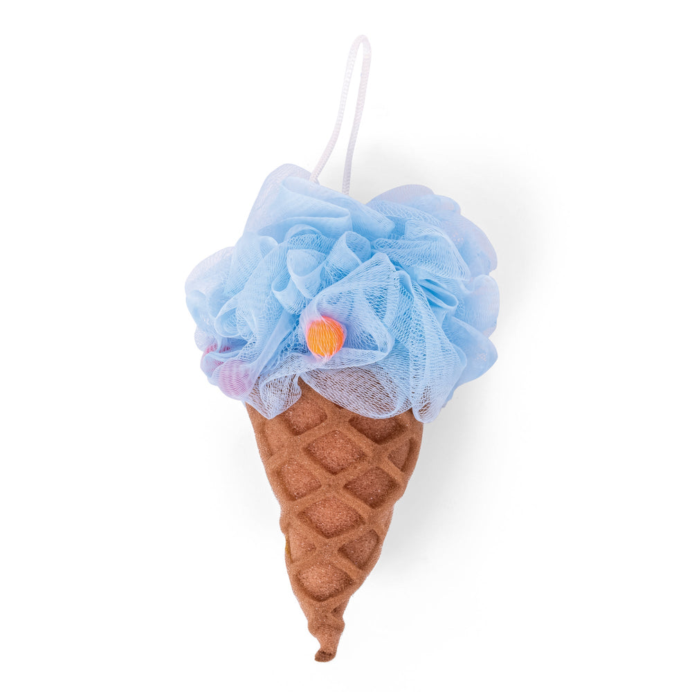 Forever Young-Bath Pouf & Sponge-Ice Cream Cait + Co Bath Accessories Blue Forever Young-Bath Pouf & Sponge-Ice Cream Bonjour Fete - Party Supplies