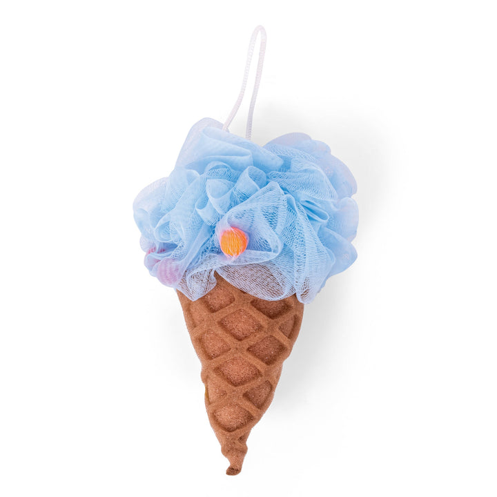 Forever Young-Bath Pouf & Sponge-Ice Cream Cait + Co Bath Accessories Blue Forever Young-Bath Pouf & Sponge-Ice Cream Bonjour Fete - Party Supplies