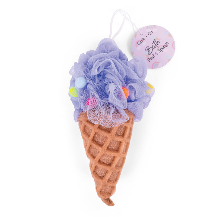 Forever Young-Bath Pouf & Sponge-Ice Cream Cait + Co Bath Accessories Forever Young-Bath Pouf & Sponge-Ice Cream Bonjour Fete - Party Supplies