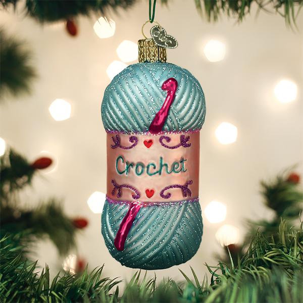 Crochet Ornament Old World Christmas 1.75 X 1.75 X 3.75 / 32403 Crochet Ornament Bonjour Fete - Party Supplies