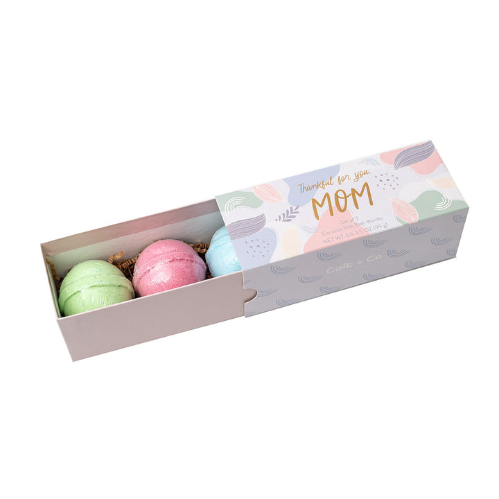 Thankful Mom Bath Bomb Gift Set Cait + Co Bath Bombs Thankful Mom Bath Bomb Gift Set Bonjour Fete - Party Supplies