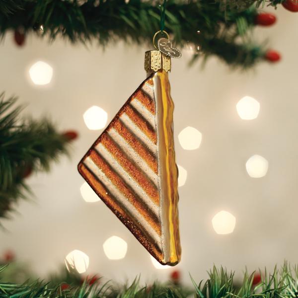 Grilled Cheese Sandwich Ornament Old World Christmas 4 X 1 X 2 / 32466 Grilled Cheese Sandwich Ornament Bonjour Fete - Party Supplies