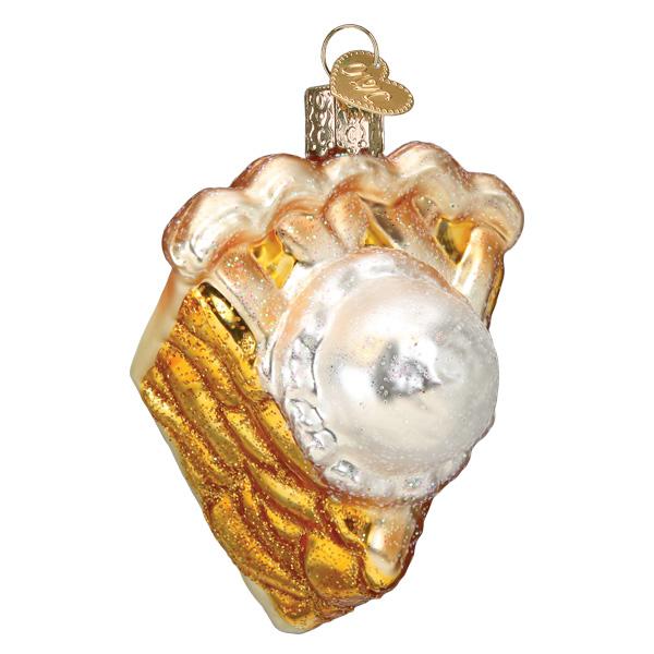 Apple Pie A La Mode Ornament Old World Christmas 3.5 X 2.75 X 2.25 / 32476 Apple Pie A La Mode Ornament Bonjour Fete - Party Supplies