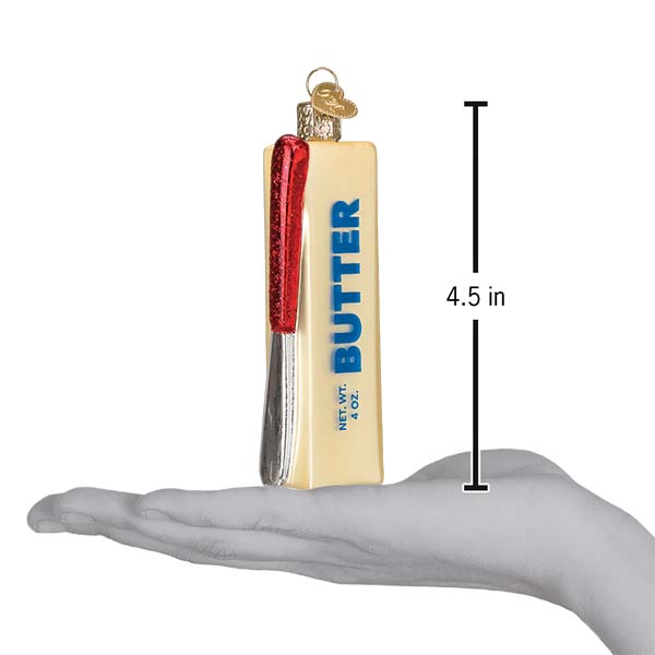 Stick Of Butter Ornament Old World Christmas 4.5 X 1.25 X 1 / 32510 Stick Of Butter Ornament Bonjour Fete - Party Supplies