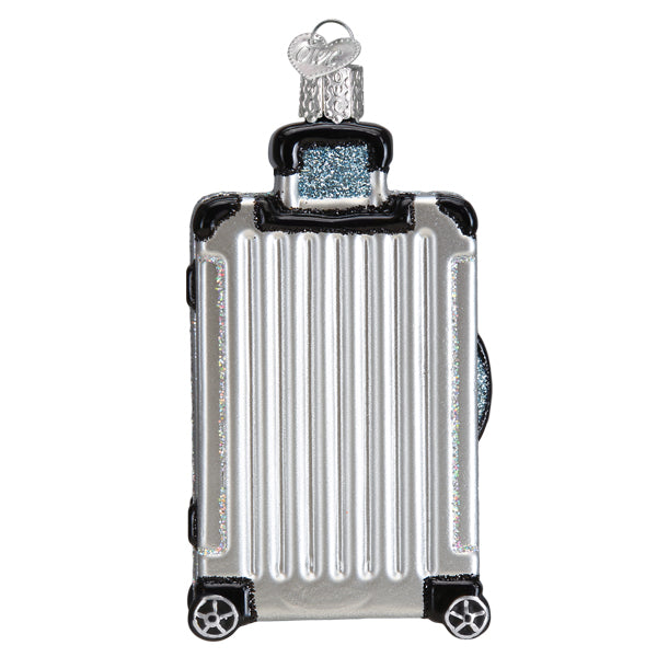 Rolling Suitcase Ornament Old World Christmas 4 X 2.25 X 1.5 / 32577 Rolling Suitcase Ornament Bonjour Fete - Party Supplies