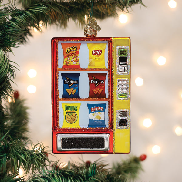 Frito Lay Vending Machine Ornament Old World Christmas 4.75 X 3 X 1.5 / 32624 Frito Lay Vending Machine Ornament Bonjour Fete - Party Supplies