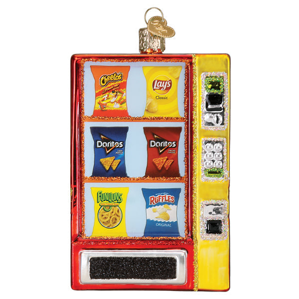 Frito Lay Vending Machine Ornament Old World Christmas 4.75 X 3 X 1.5 / 32624 Frito Lay Vending Machine Ornament Bonjour Fete - Party Supplies