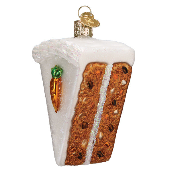 Carrot Cake Ornament Old World Christmas 3.75 X 2.25 X 2 / 32652 Carrot Cake Ornament Bonjour Fete - Party Supplies