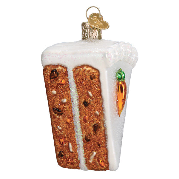 Carrot Cake Ornament Old World Christmas 3.75 X 2.25 X 2 / 32652 Carrot Cake Ornament Bonjour Fete - Party Supplies