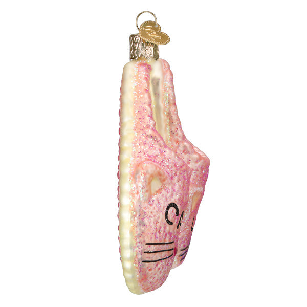 Cat Lady Slippers Ornament Old World Christmas 4.25 X 3.25 X 1.5 / 32662 Cat Lady Slippers Ornament Bonjour Fete - Party Supplies