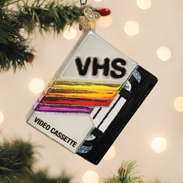 VHS Tape Ornament Old World Christmas 3.25 X 2.5 X 0.75 / 32706 VHS Tape Ornament Bonjour Fete - Party Supplies