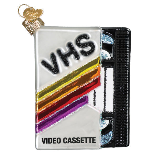 VHS Tape Ornament Old World Christmas 3.25 X 2.5 X 0.75 / 32706 VHS Tape Ornament Bonjour Fete - Party Supplies