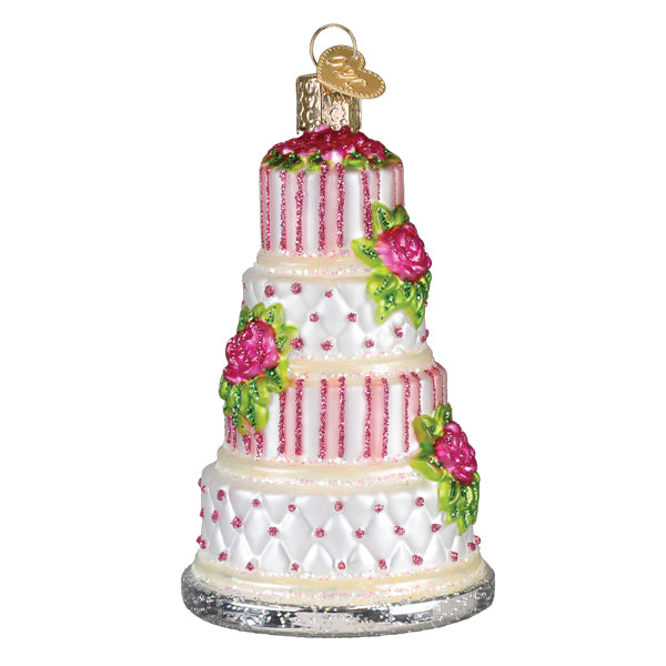 Elegant Wedding Cake Ornament Old World Christmas 4 X 2.5 X 2.5 / 32708 Elegant Wedding Cake Ornament Bonjour Fete - Party Supplies