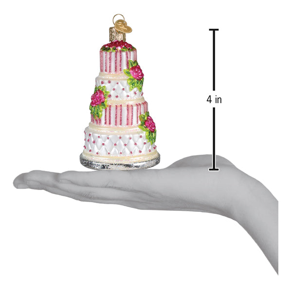 Elegant Wedding Cake Ornament Old World Christmas 4 X 2.5 X 2.5 / 32708 Elegant Wedding Cake Ornament Bonjour Fete - Party Supplies