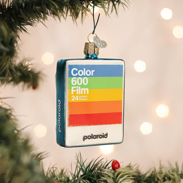 Polaroid Film Box Ornament Old World Christmas 3.5 X 2.25 X 1 / 32740 Polaroid Film Box Ornament Bonjour Fete - Party Supplies