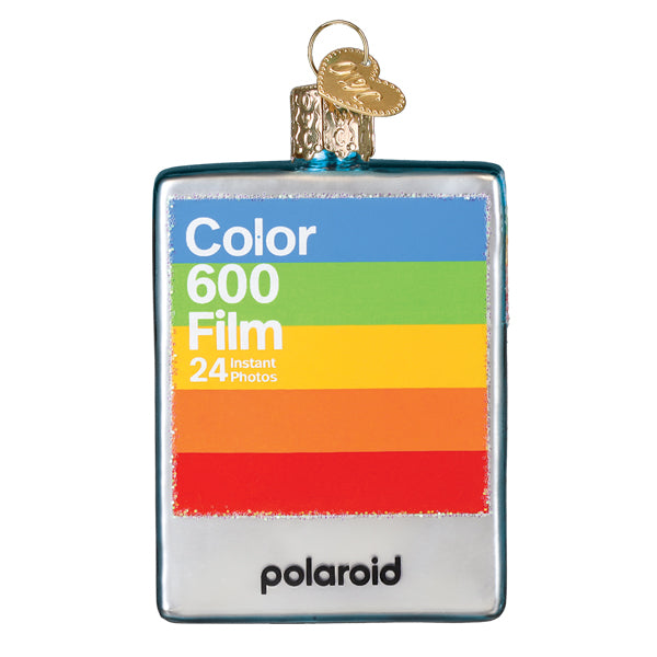 Polaroid Film Box Ornament Old World Christmas 3.5 X 2.25 X 1 / 32740 Polaroid Film Box Ornament Bonjour Fete - Party Supplies