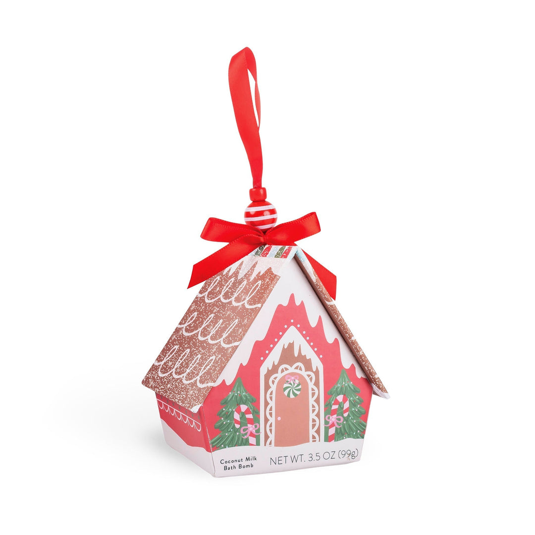Christmas Ornament House - Red Bath Bomb Cait + Co Bath Bombs Christmas Ornament House - Red Bath Bomb Bonjour Fete - Party Supplies