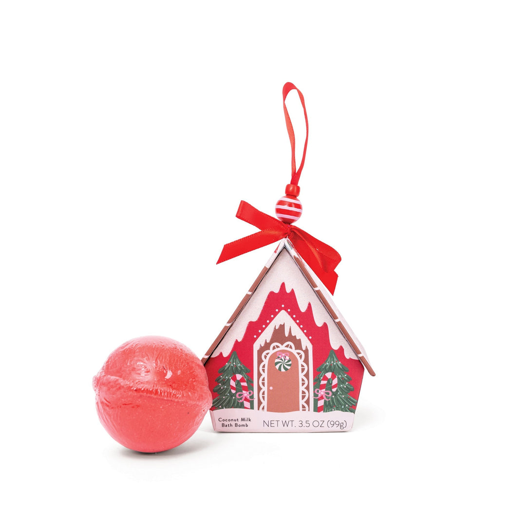 Christmas Ornament House - Red Bath Bomb Cait + Co Bath Bombs Christmas Ornament House - Red Bath Bomb Bonjour Fete - Party Supplies