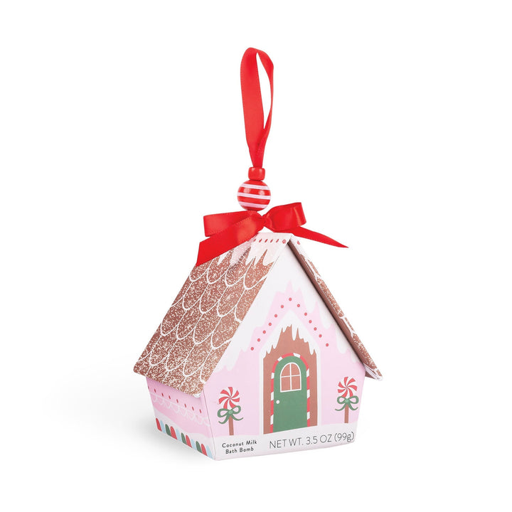 Christmas Ornament House - Pink Bath Bomb Cait + Co Bath Bombs Christmas Ornament House - Pink Bath Bomb Bonjour Fete - Party Supplies