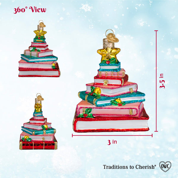 Book club tree 360 view sizing chart marked 3.5 inches tall and 3 inches wide
