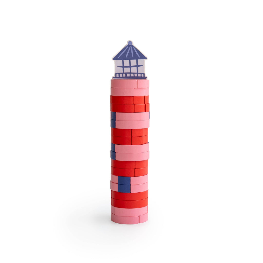 Seaside Lighthouse Lookout Stacking Game Jollity & Co. + Daydream Society Seaside Lighthouse Lookout Stacking Game Bonjour Fete - Party Supplies