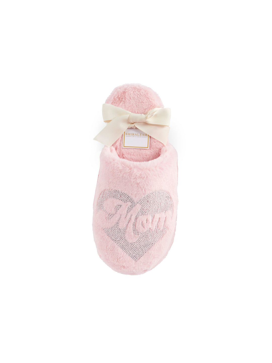 Shiraleah "Mom" Heart Slippers, Blush Shiraleah Retail Slippers Shiraleah "Mom" Heart Slippers, Blush Bonjour Fete - Party Supplies